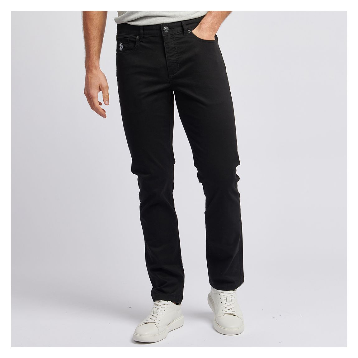 Black Core Cotton Blend Trousers main product photo