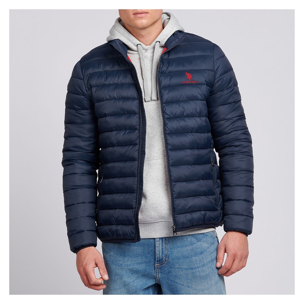 Navy Lightweight Bound Quilted Jacket main product photo