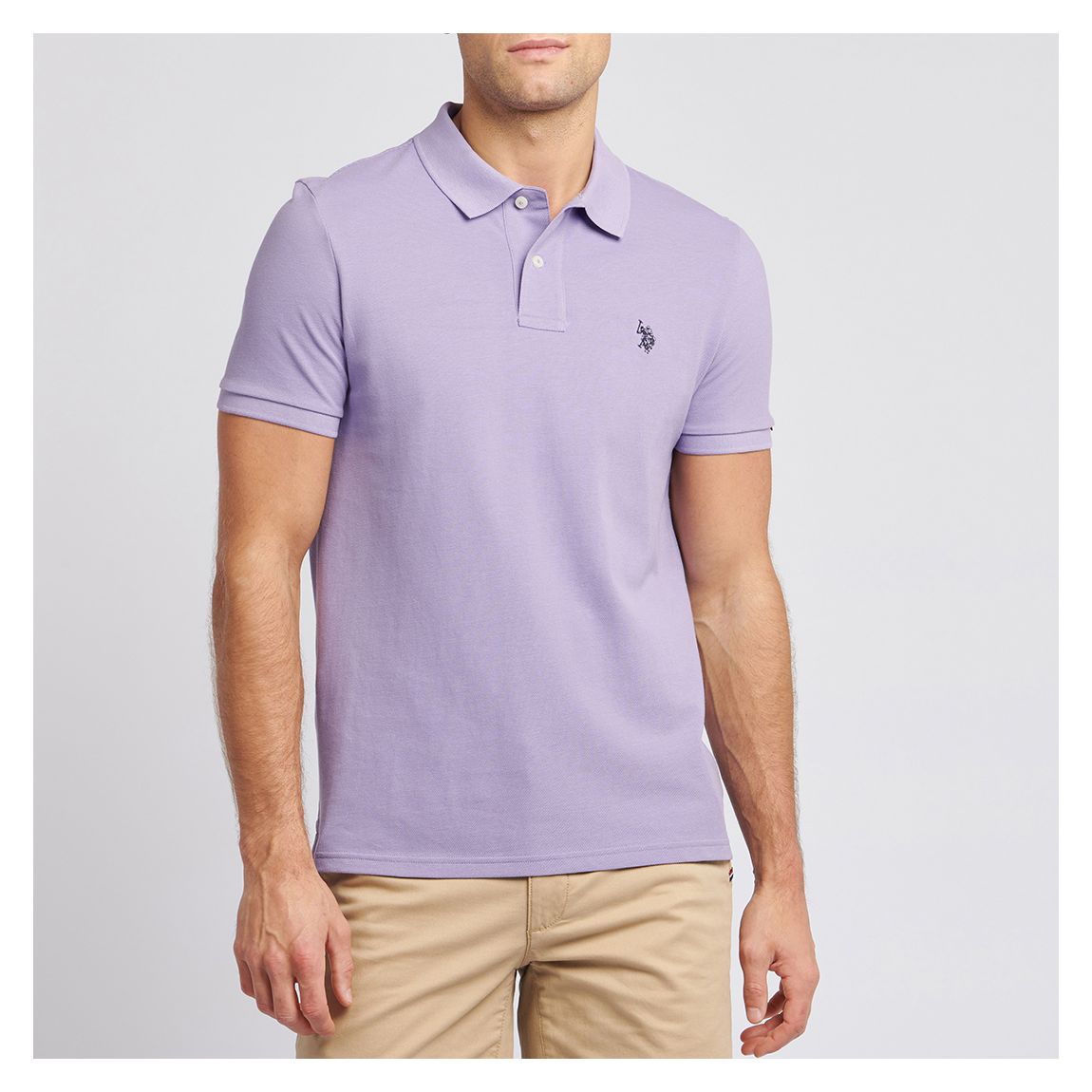 Lilac Pique Cotton Polo Shirt main product photo