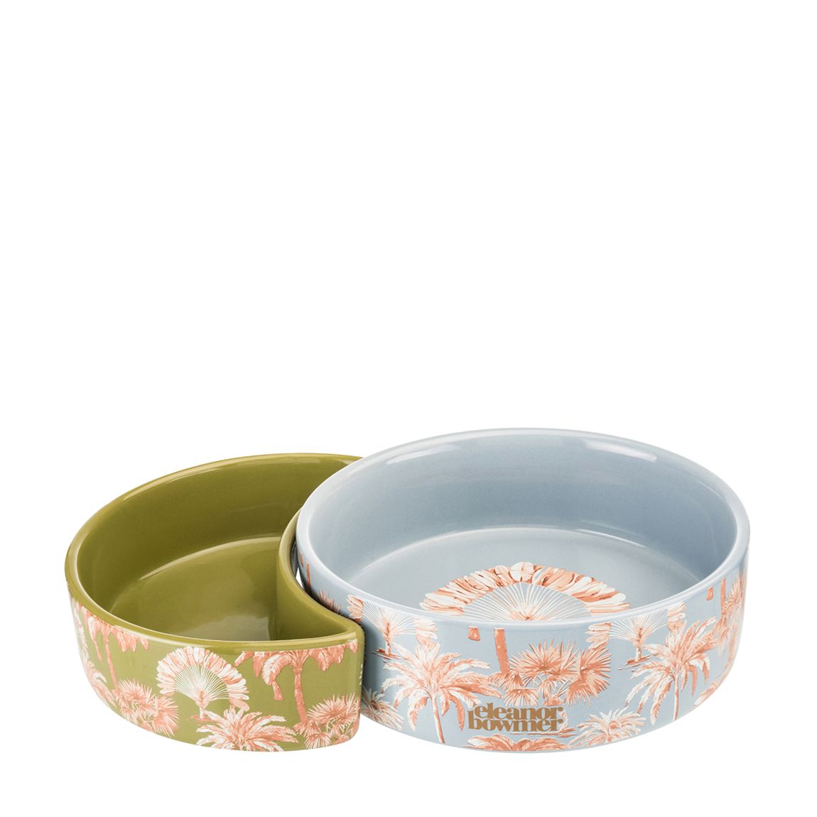 Set of 2 Half Moon Pet Bowls main product photo