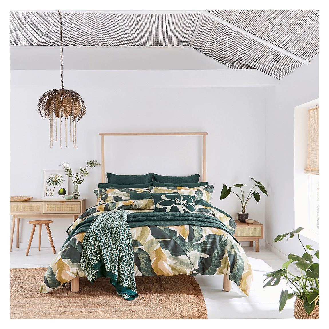 Urban Forager Single Duvet Cover, Basil main product photo