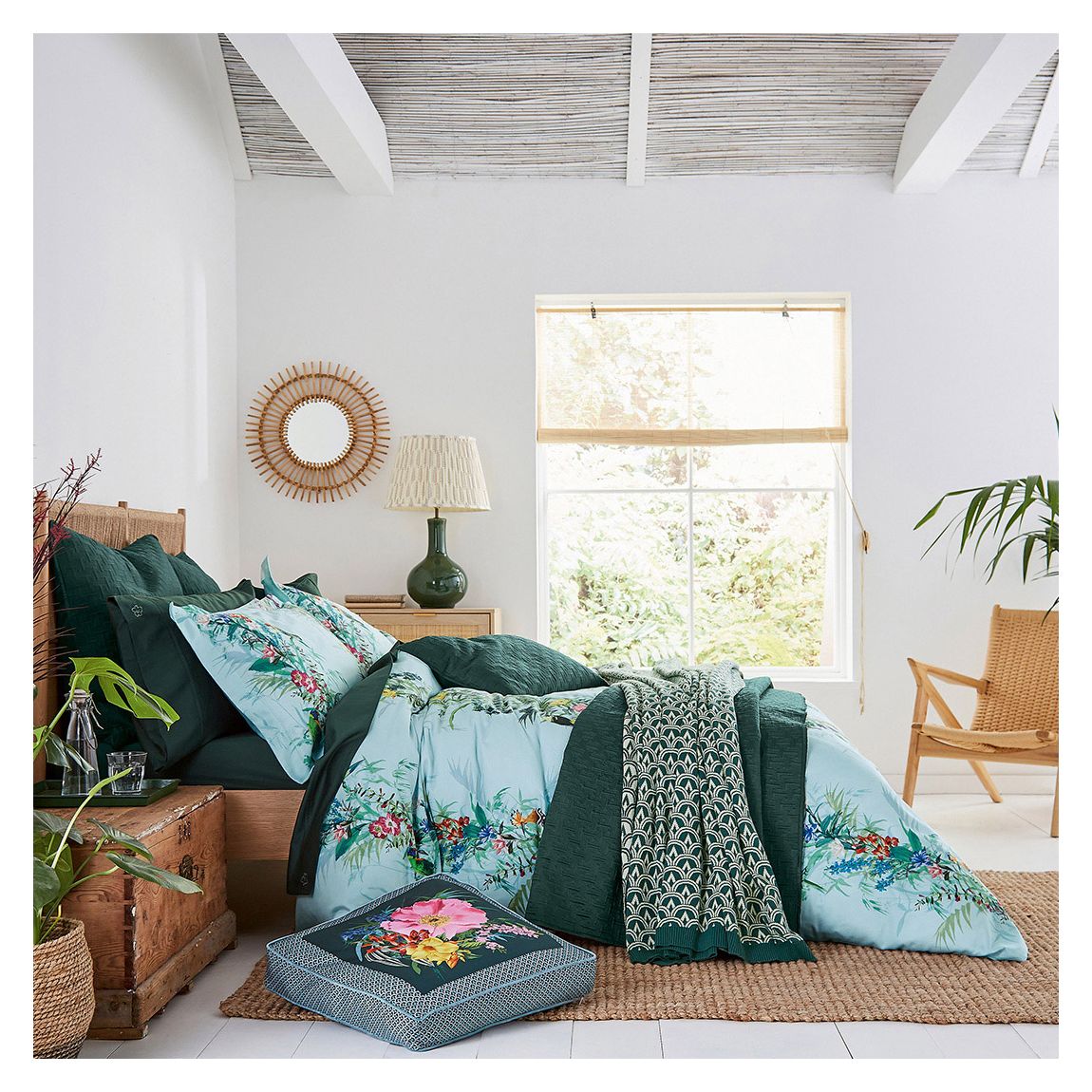 Tropical Elevations Double Duvet Cover, Opal main product photo