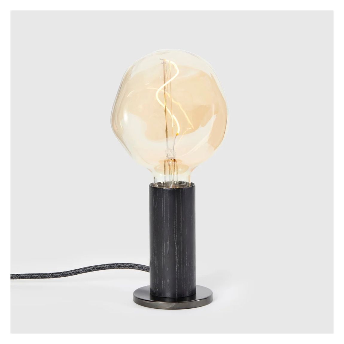 Blackened Oak Knuckle Table Lamp with Voronoi I main product photo