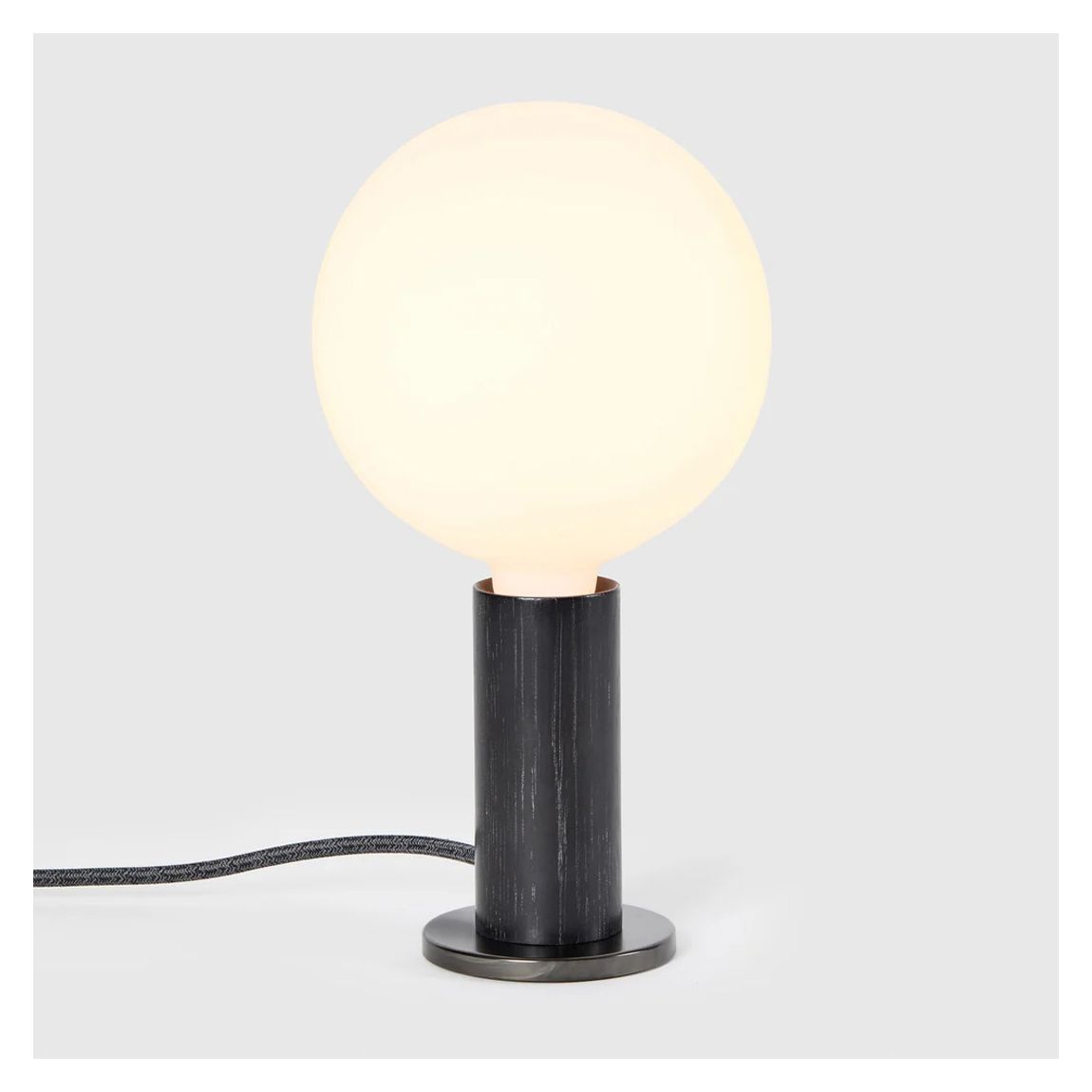 Blackened Oak Knuckle Table Lamp with Sphere IV main product photo