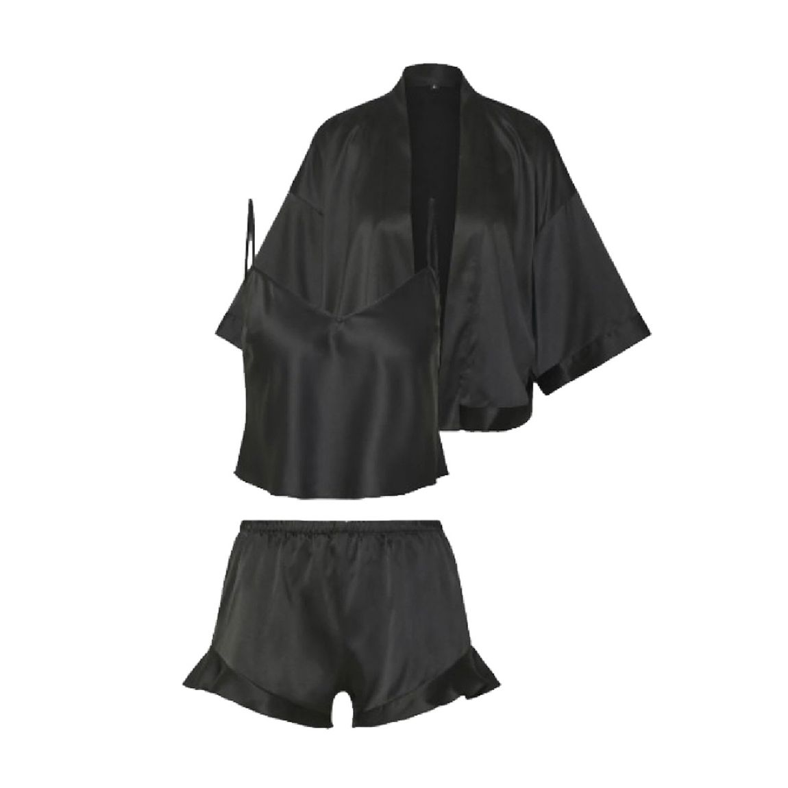 Black 2 Pack Top/Short With Vest main product photo