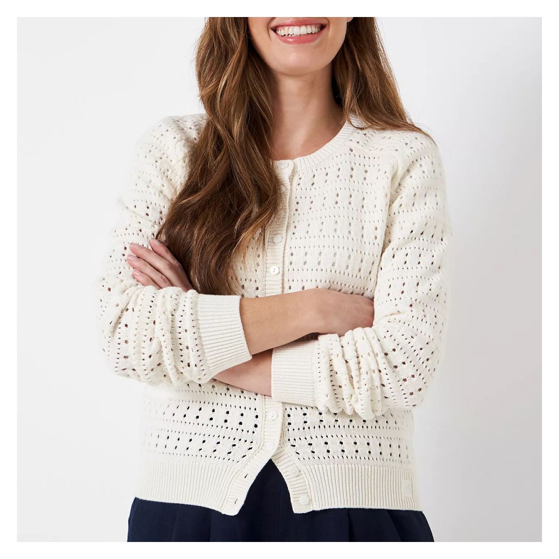 Ivory Catriona Cotton Cardigan main product photo