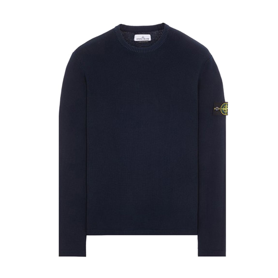 Blue Crew Neck Ribbed Cotton Jumper main product photo