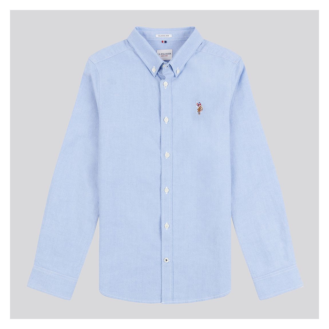 Boy's Pale Blue Oxford Cotton Shirt main product photo