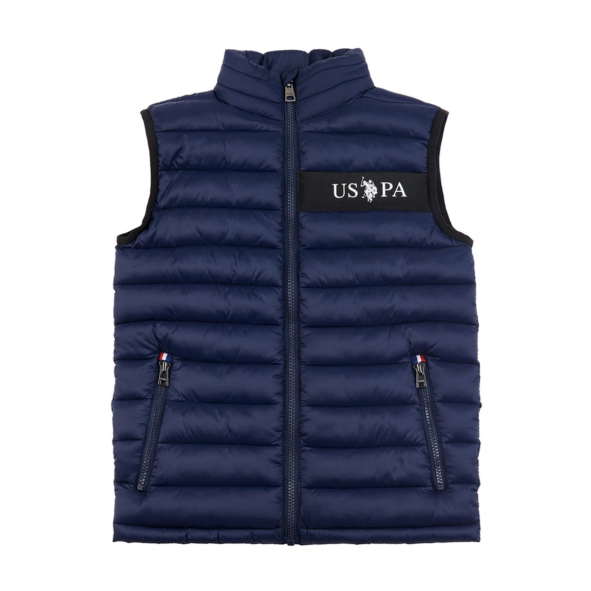 Boy's Navy Logo Tape Gilet main product photo