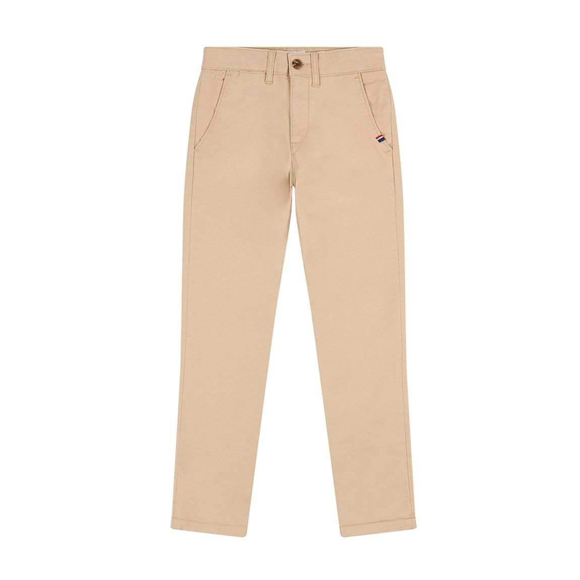 Boy's Beige Classic Stretch Cotton Blend Chinos main product photo