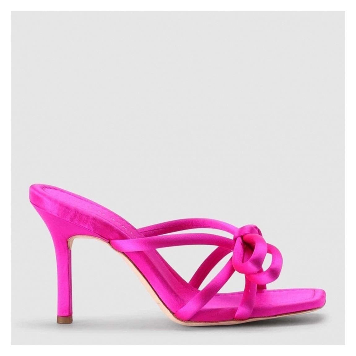 Pink Margi Bow Heeled Mules main product photo