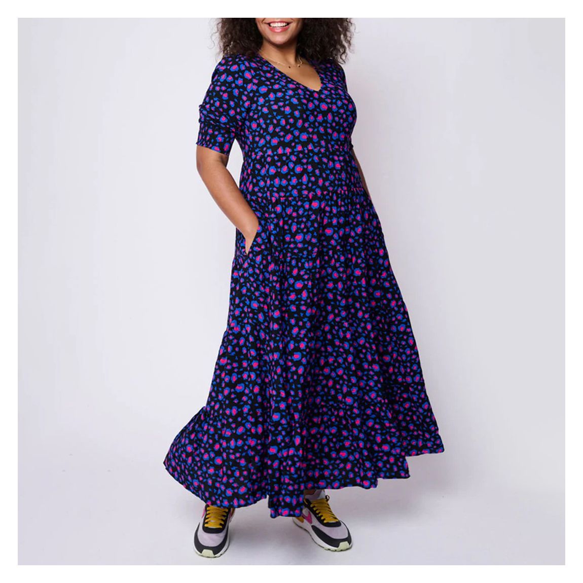 Blue Printed Dress main product photo
