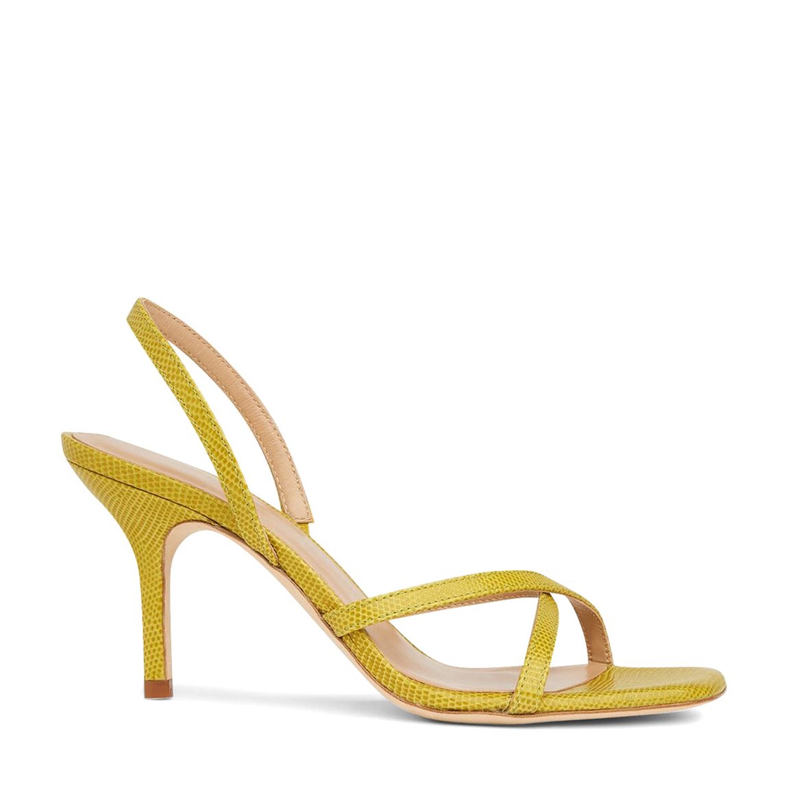 Lime Lizard Effect Noon Strappy Sandals main product photo