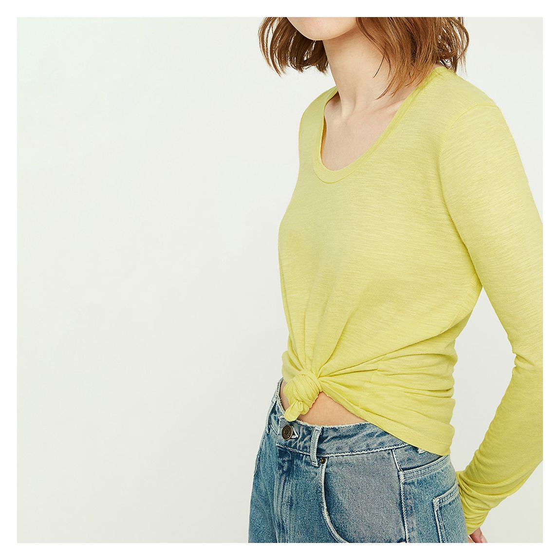 Lime Jacksonville Cotton Blend Top main product photo