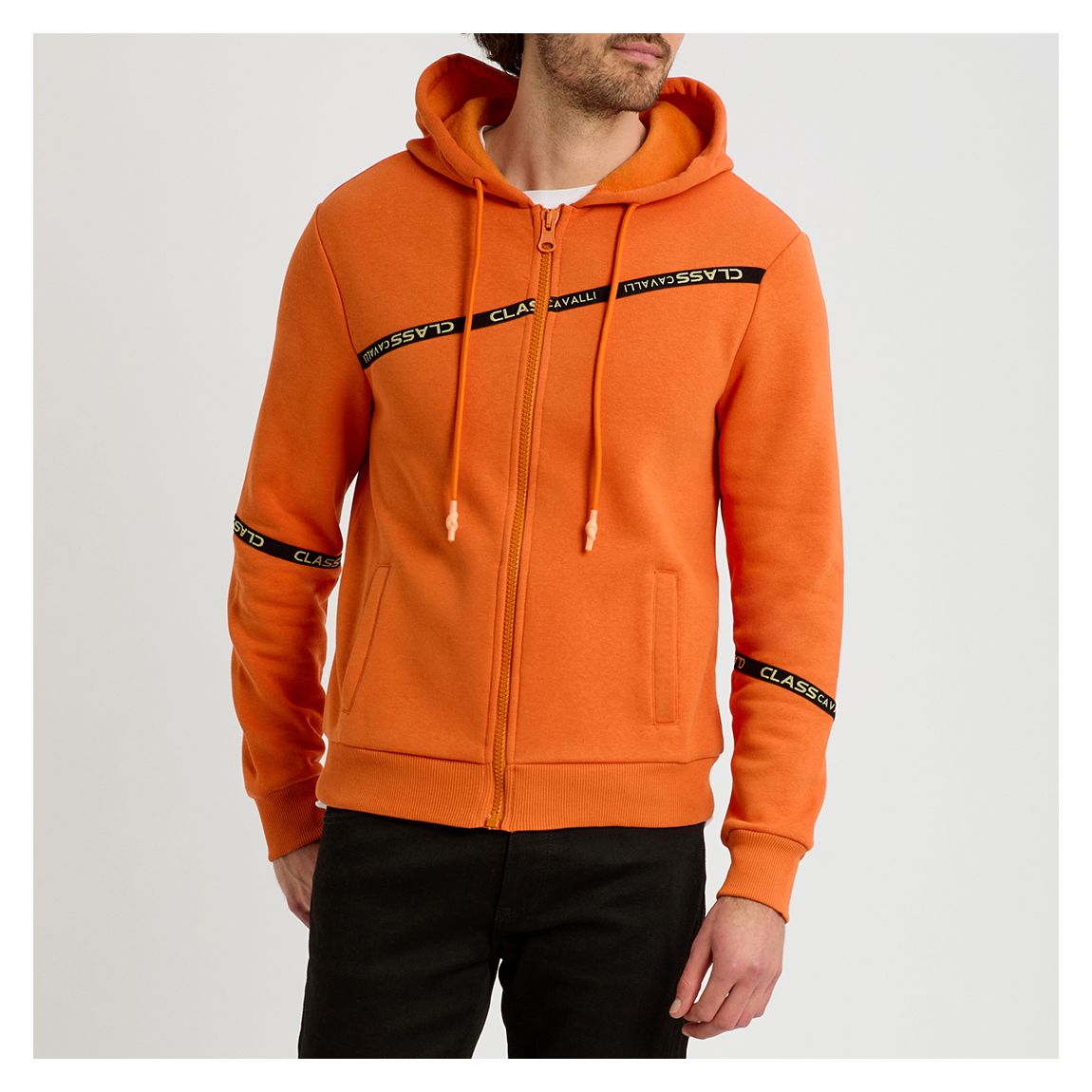 Orange Zip Up Hoodie main product photo
