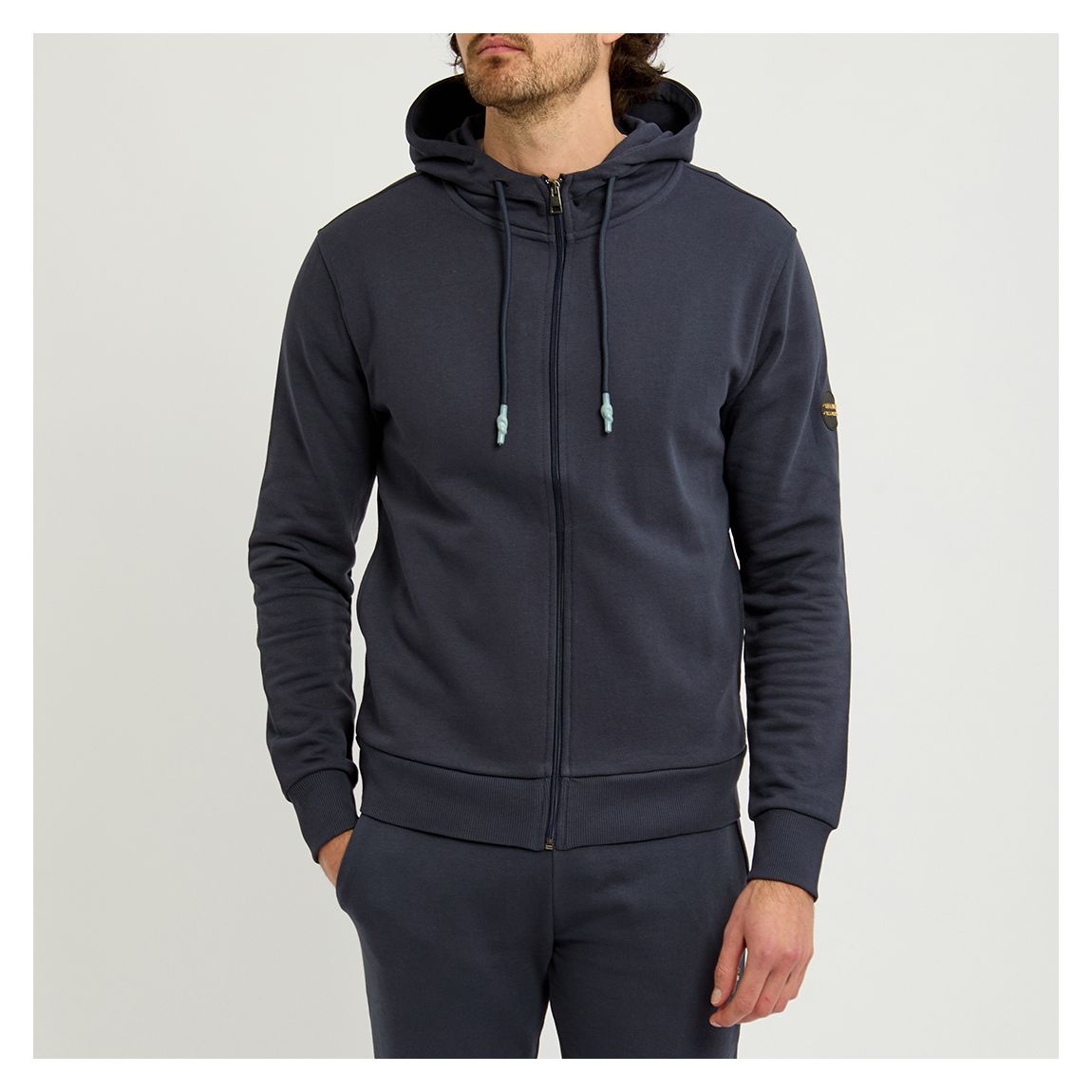 Navy Zipped Hoodie main product photo