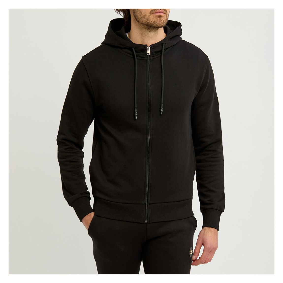Black Zipped Hoodie main product photo
