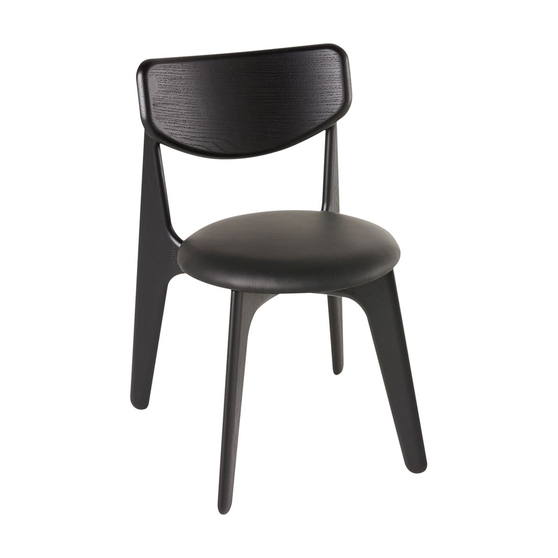 Slab Dining Chair, Black main product photo