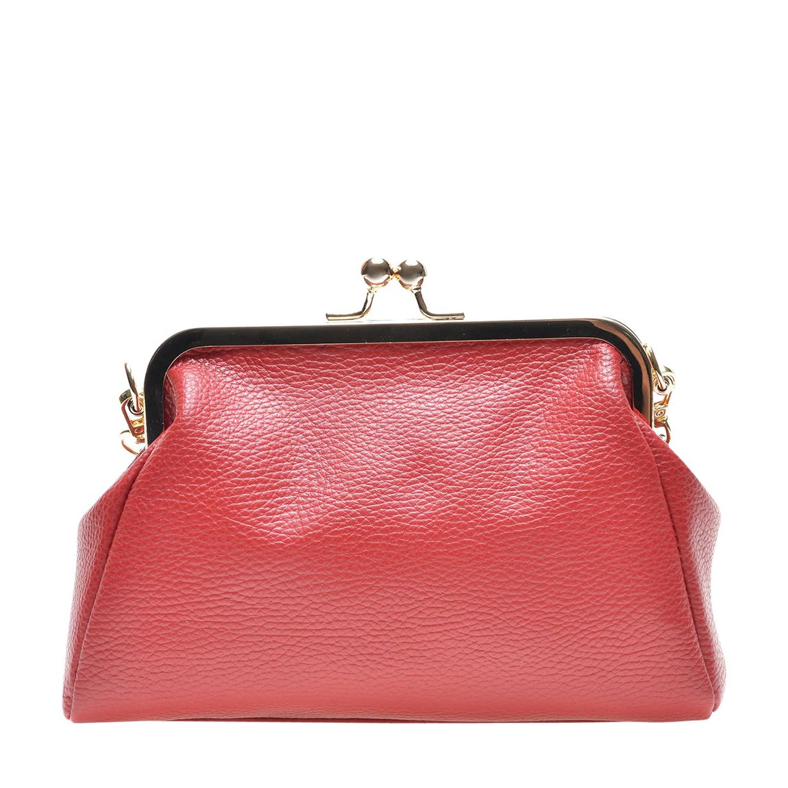 Red Italian Leather Clutch Bag main product photo