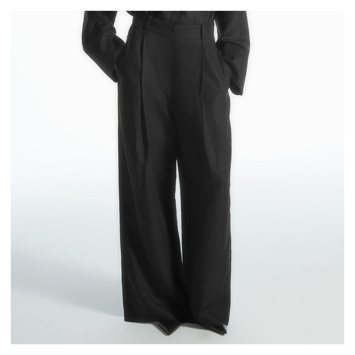 Black Manu Linen Trousers main product photo