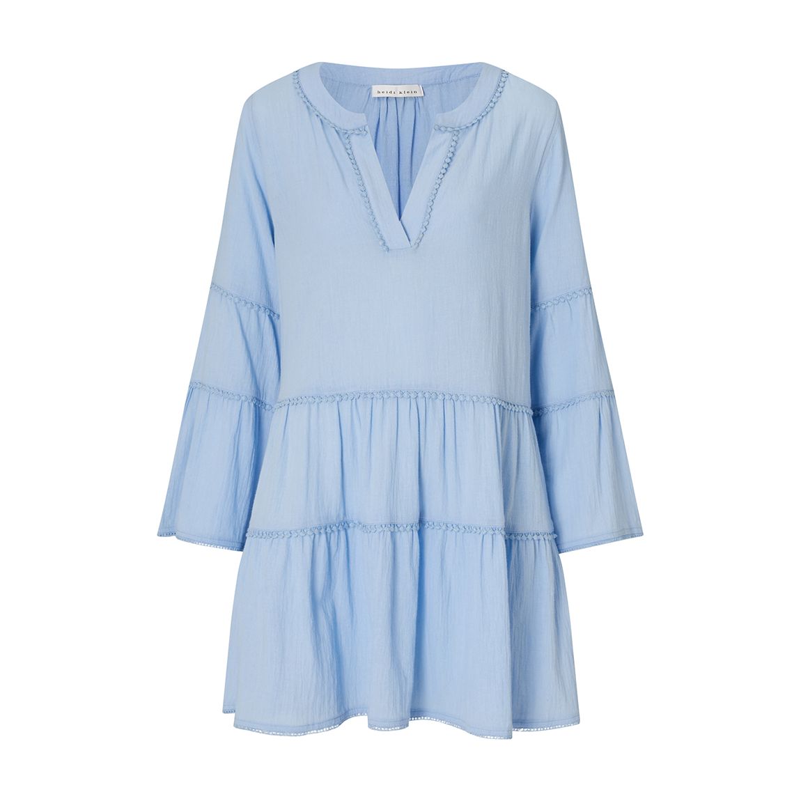 Blue Cap Mala V Neck Flared Sleeve Tunic main product photo