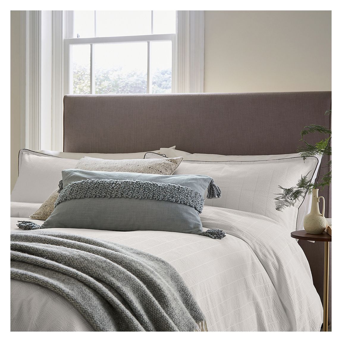 Eben Double Duvet Cover Set, Chalk main product photo