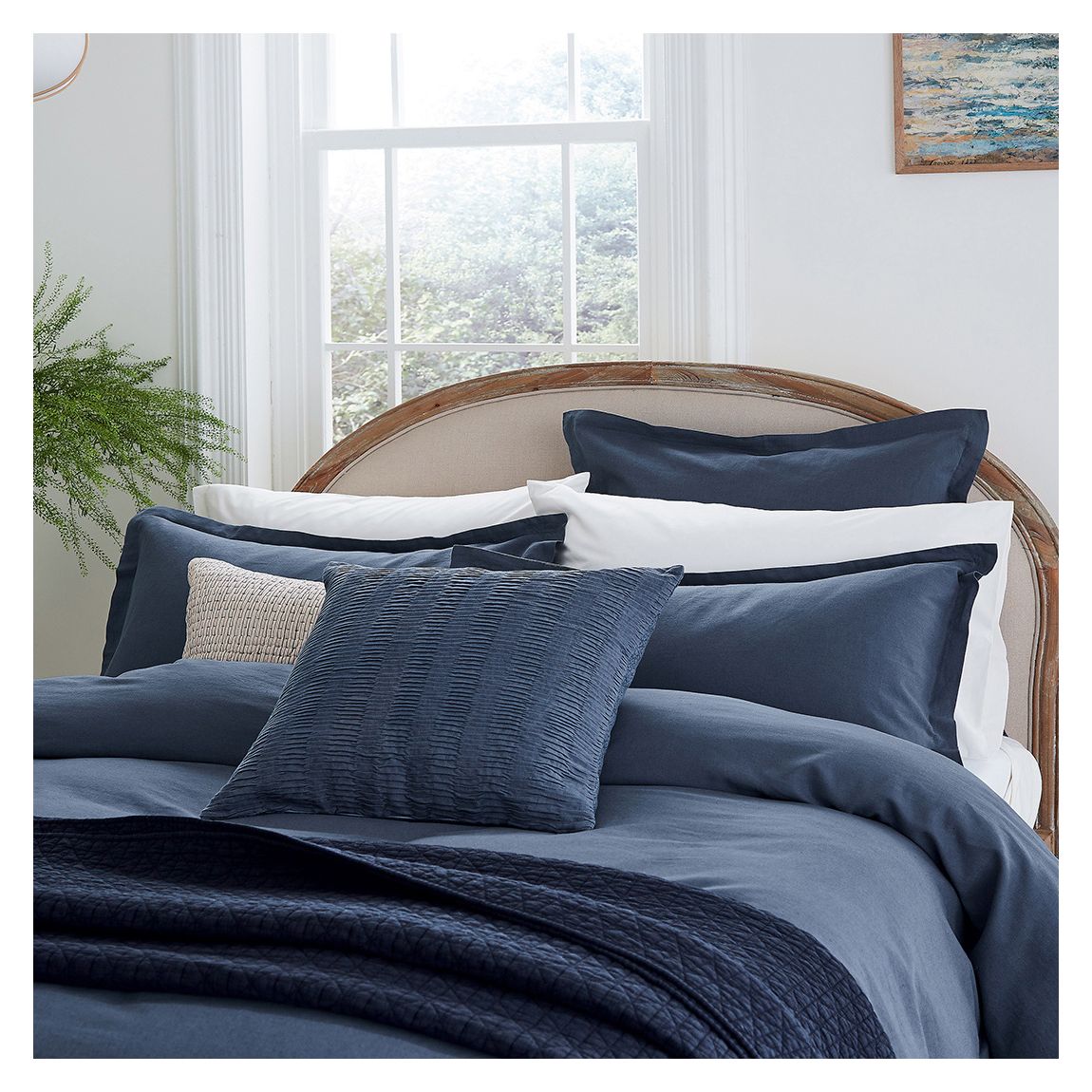 Ren Double Duvet Cover Set, Indigo main product photo