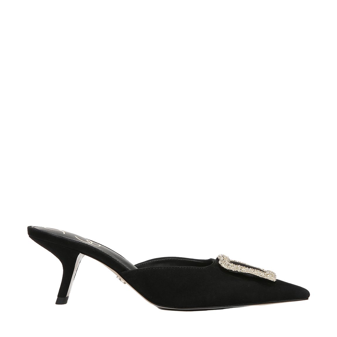 Black Suede Brit Heeled Mule main product photo