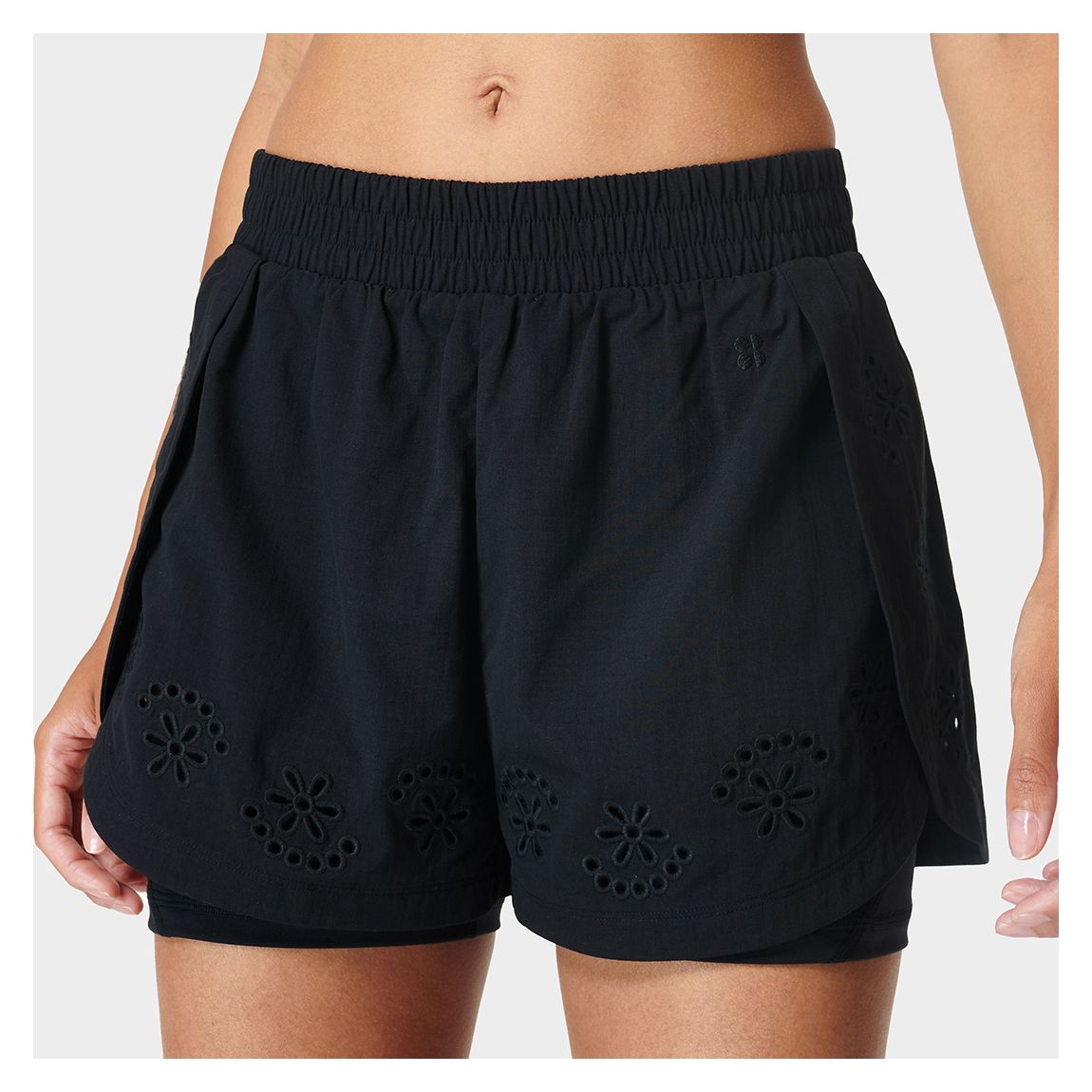 Black Broderie Anglaise Short main product photo