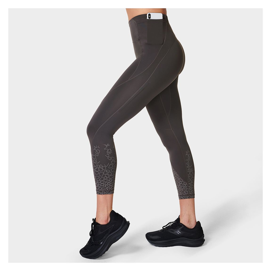 Grey Rapid Run 7/8 Leggings main product photo