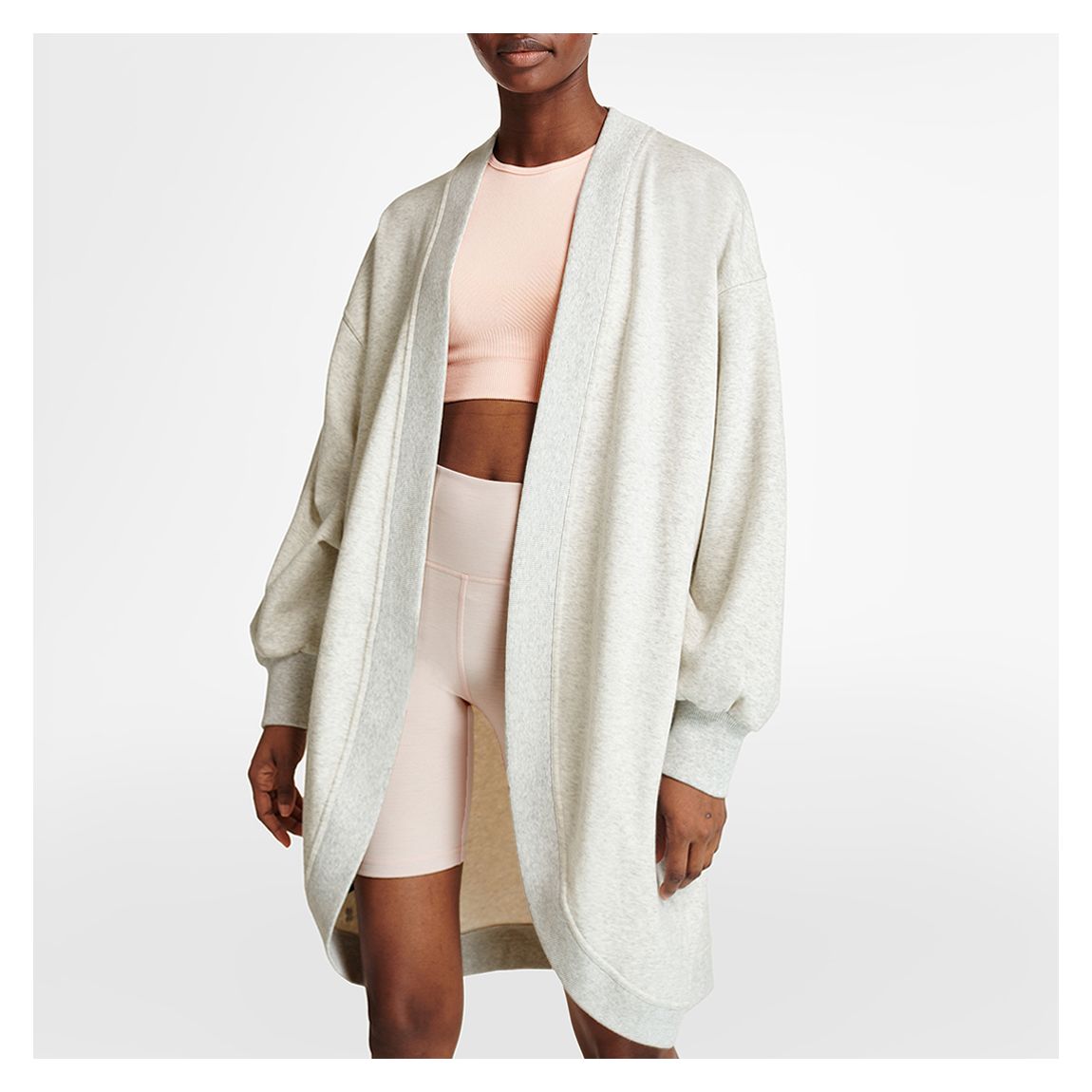 Grey Cora Longline Cardigan main product photo