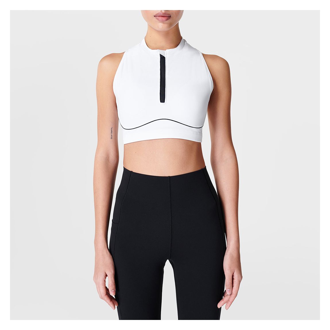 White Power Contour Zip Bra main product photo