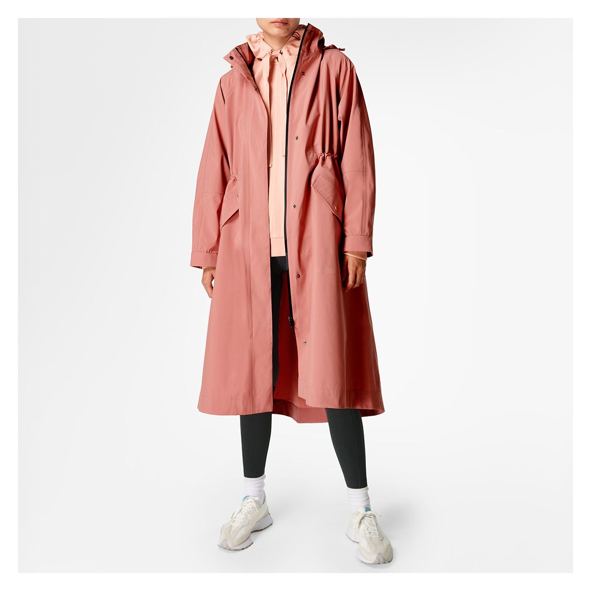 Pink Motion Longline Parka main product photo