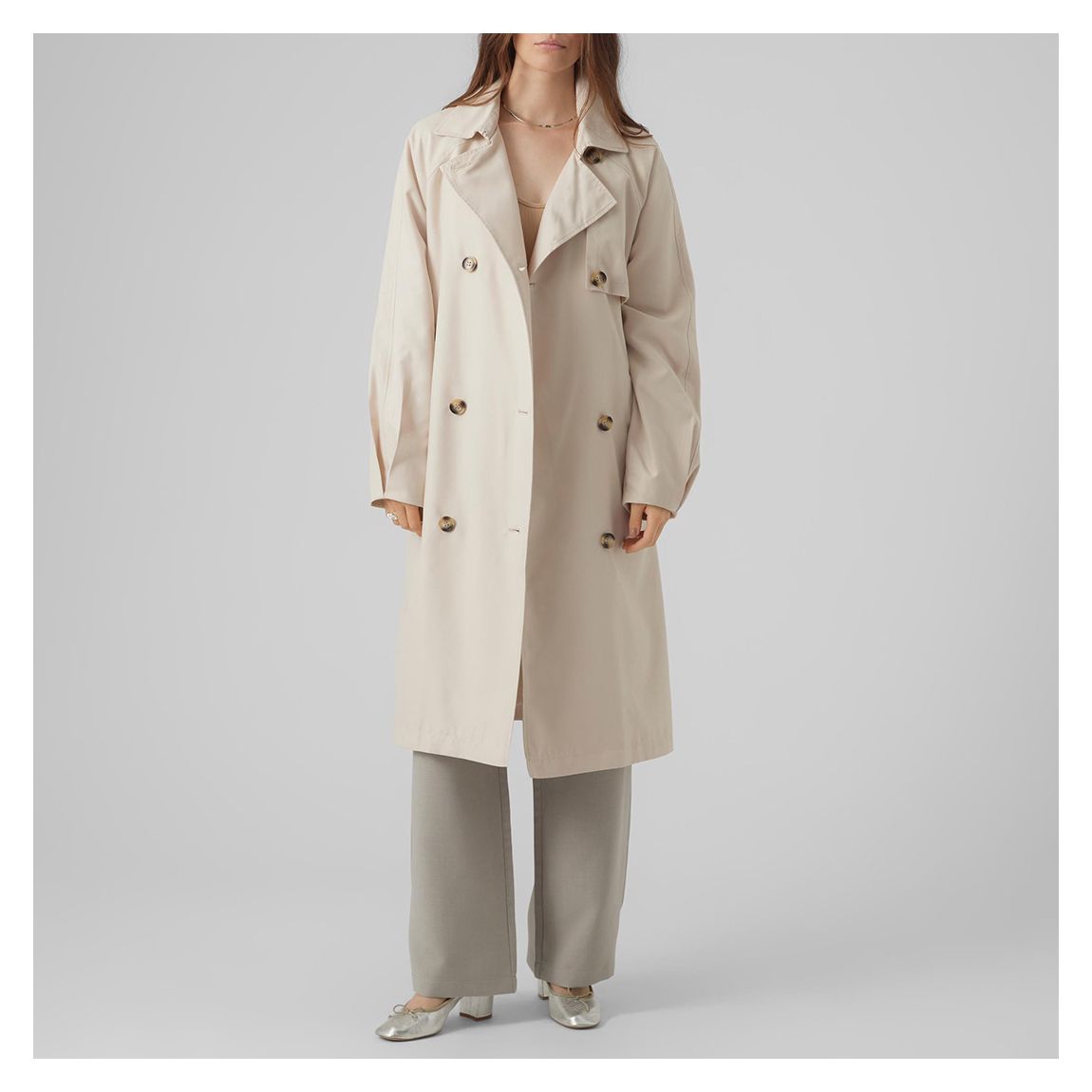 Oatmeal Trench Coat main product photo