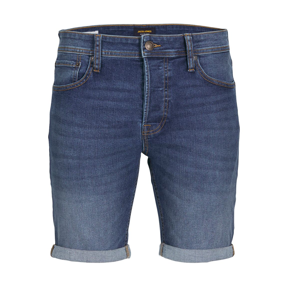 Blue Denim Cotton Blend Shorts main product photo
