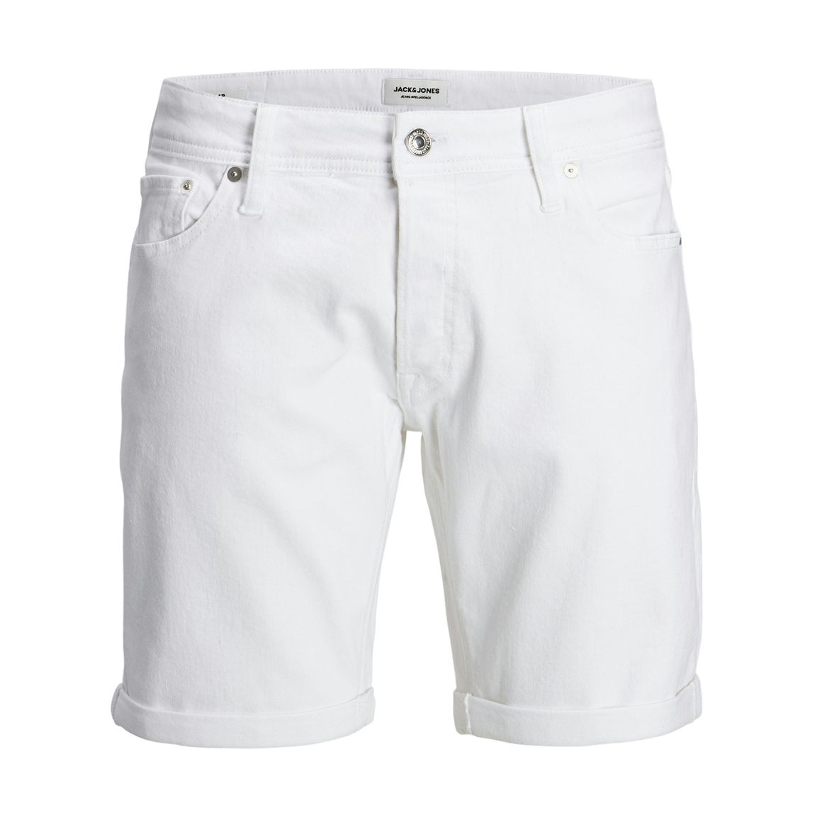 White Denim Cotton Shorts main product photo