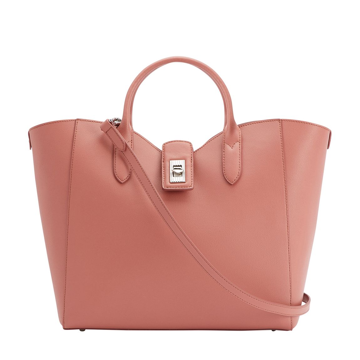 Agate Lip Turnlock Luella Textured Leather Tote Bag main product photo