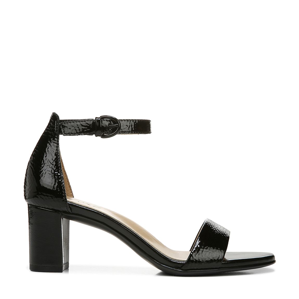 Black Leather Vera Heeled Sandal main product photo