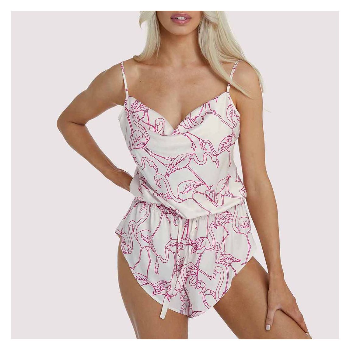 Pink Flamingo Sleep Playsuit main product photo