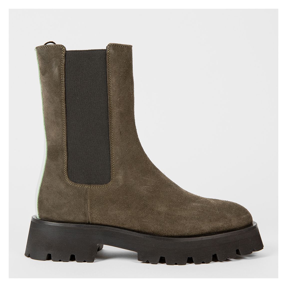 Khaki Fallon Leather Boots main product photo