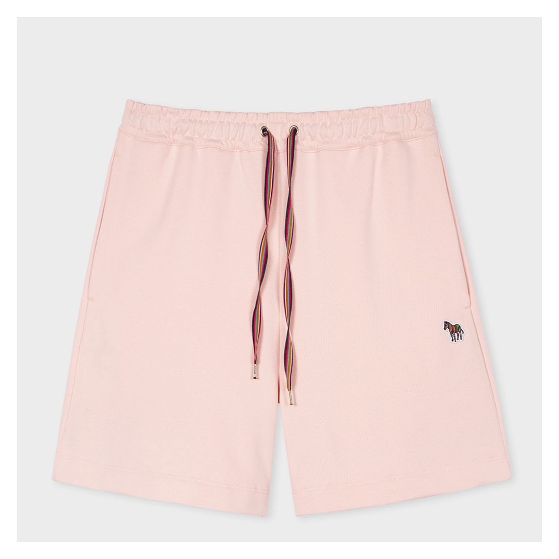 Pale Pink Zebra Cotton Shorts main product photo