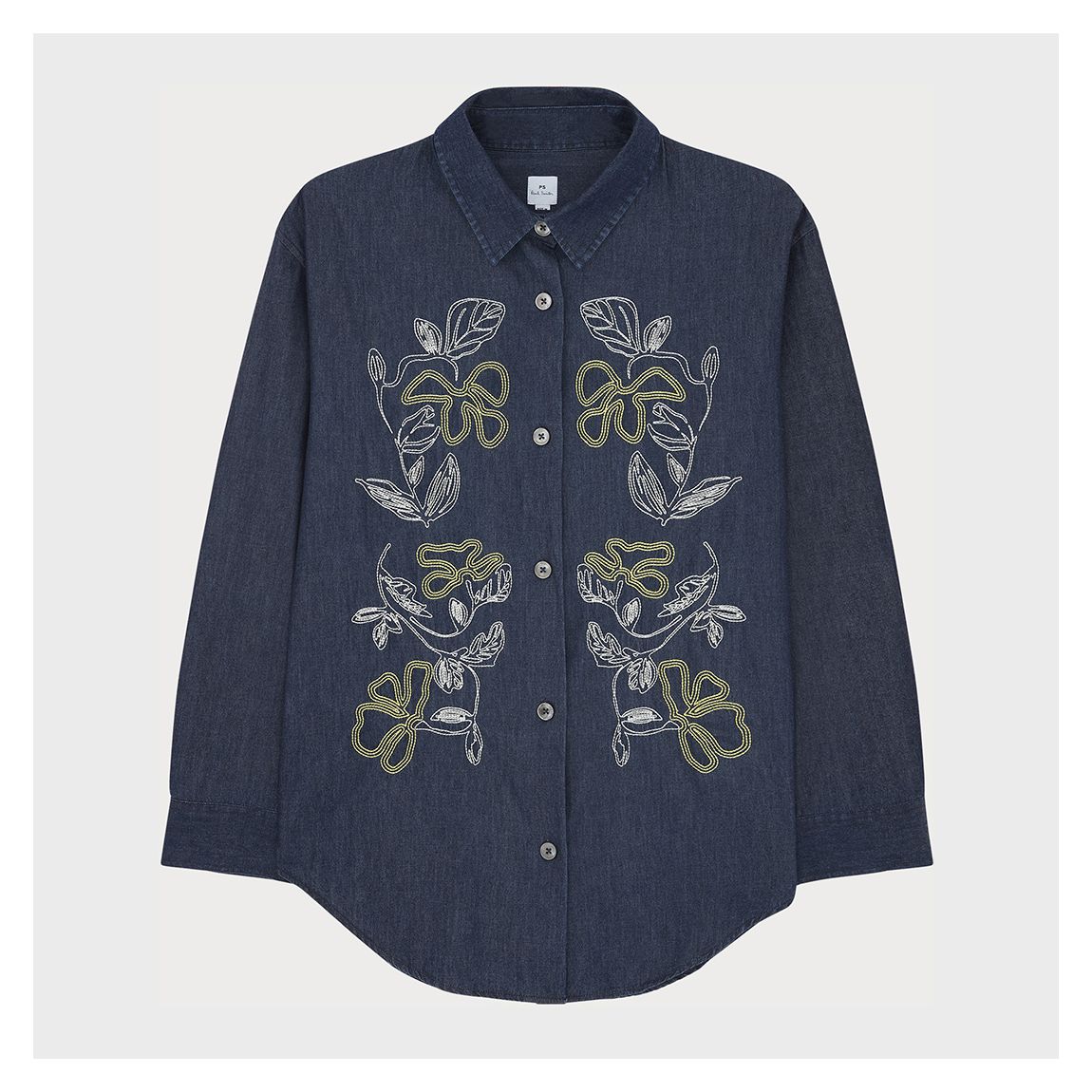 Denim Embroidered Blouse main product photo