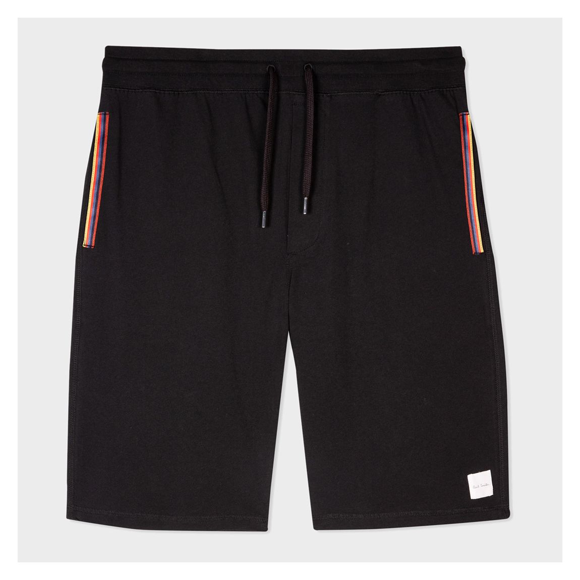 Black Drawstring Cotton Shorts main product photo