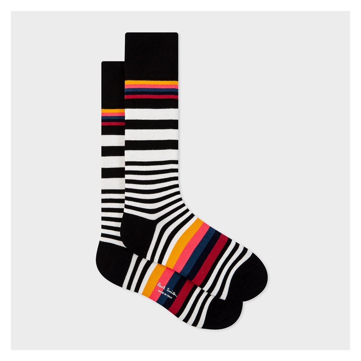 Black/Multi Will Stripe Cotton Blend Socks main product photo
