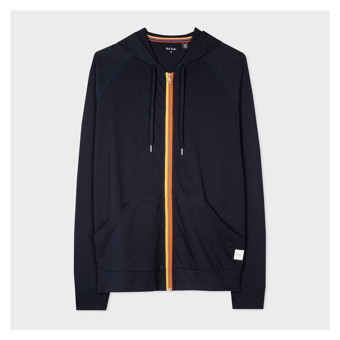 Navy Zip Cotton Hoodie main product photo