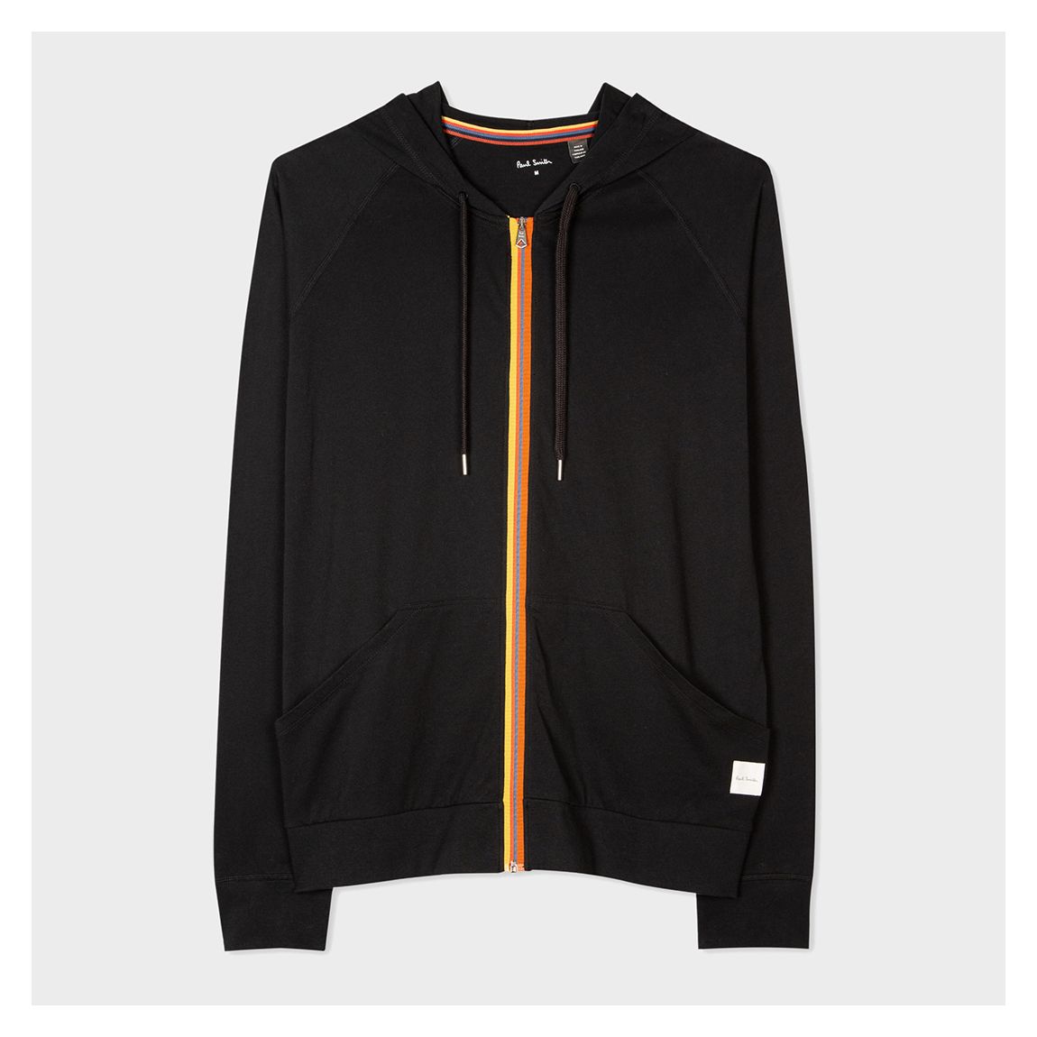 Black Zip Cotton Hoodie main product photo