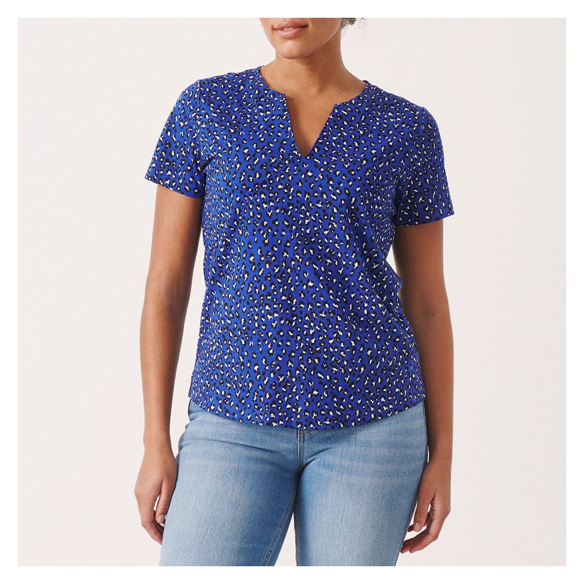 Blue Gesinas V-Neck Cotton Blouse main product photo