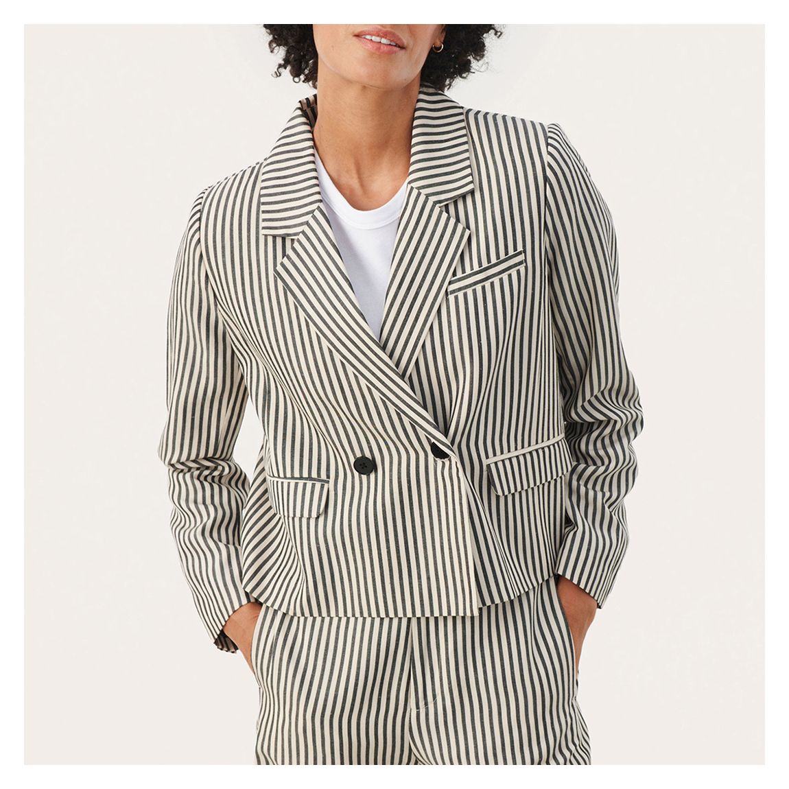 Black Stripe Caisha Blazer main product photo
