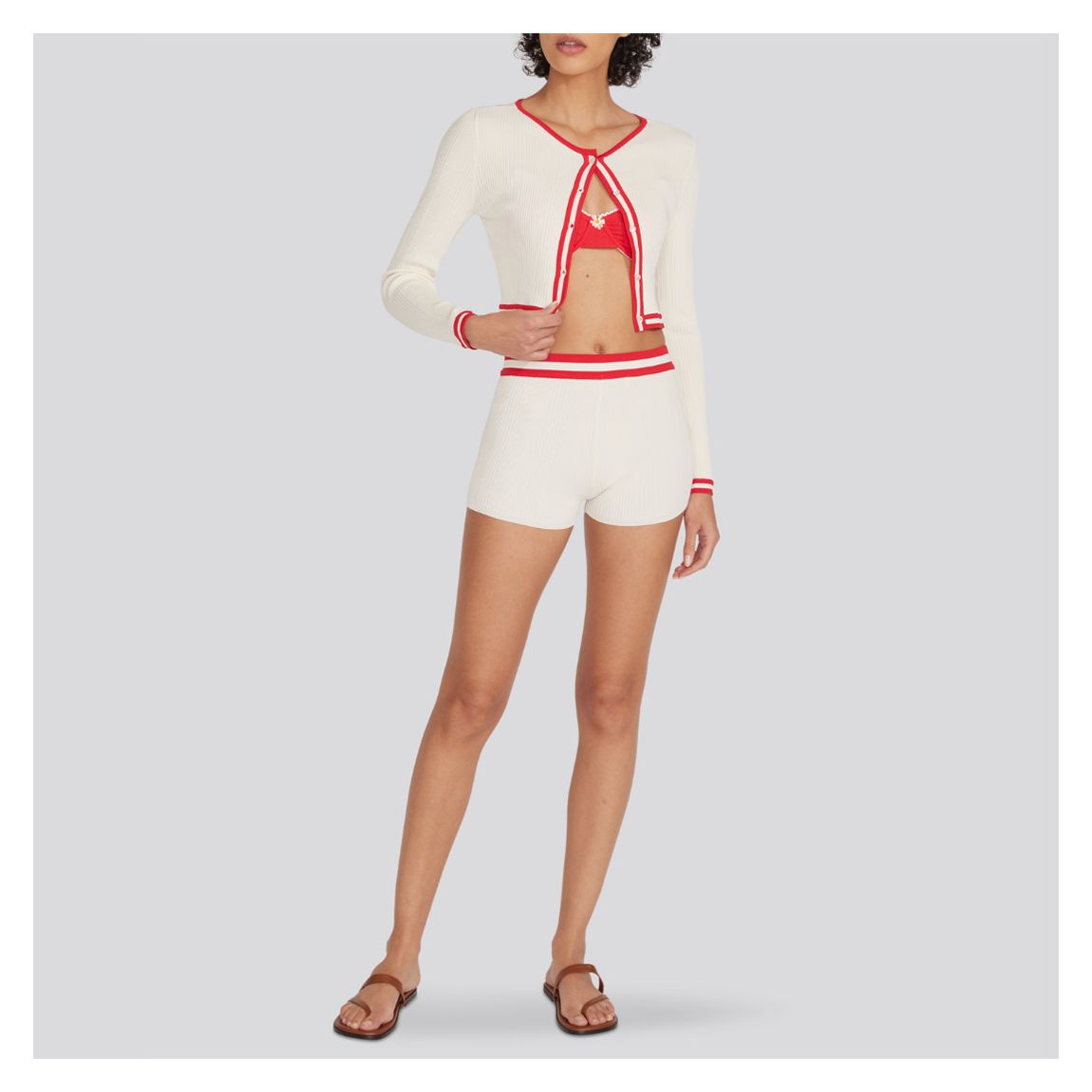 Red and Cream Ronnie Short main product photo