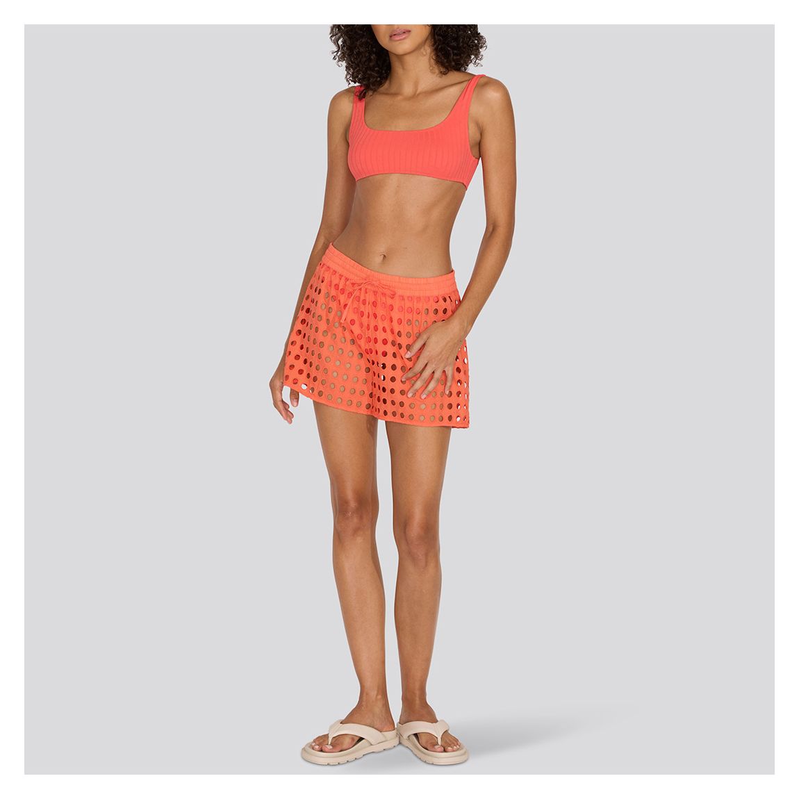 Coral Crush Cotton Charlie Short main product photo